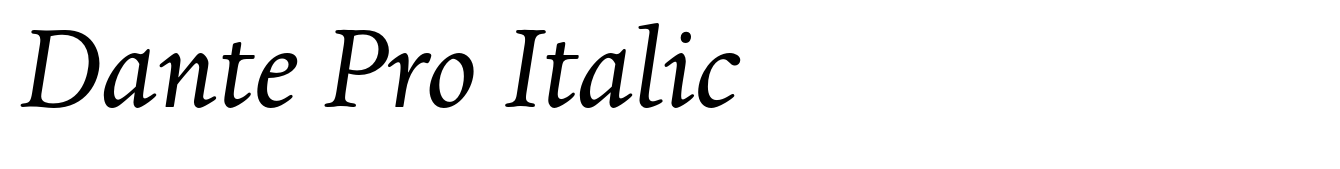 Dante Pro Italic